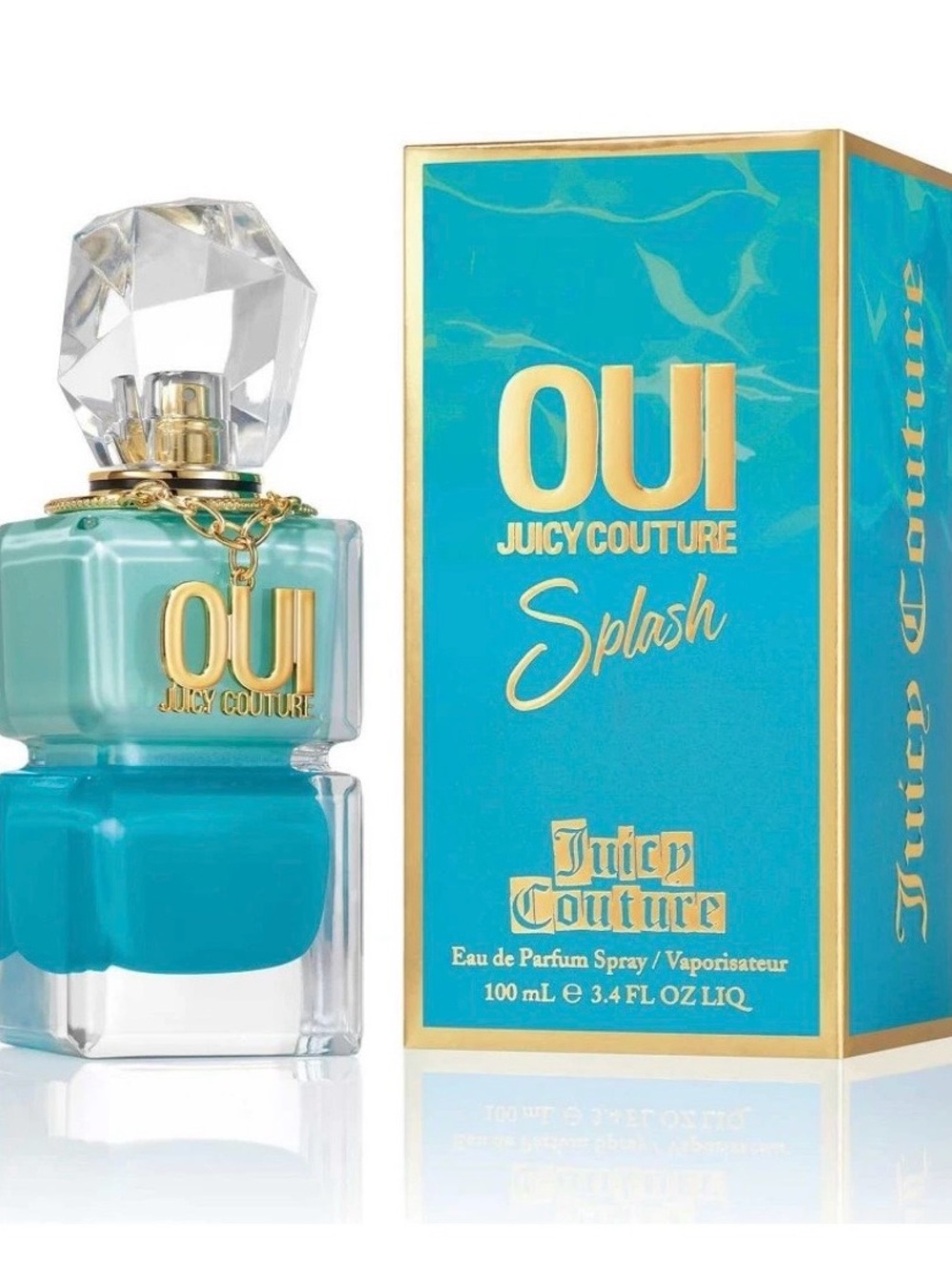 Juicy Couture OUI  Blue & Teal Layered Oui Perfume Bottle NO box 3.4 oz